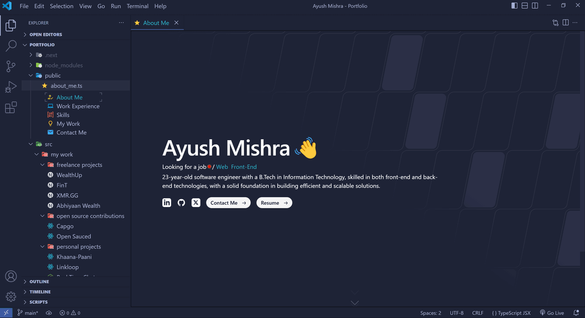 Ayush Portfolio